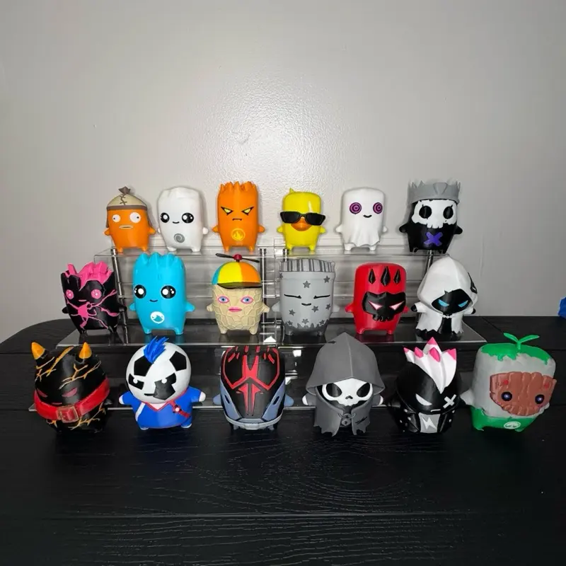 Sprite 3D Printed Video Game Figures, Approximately 4.5 in Tall