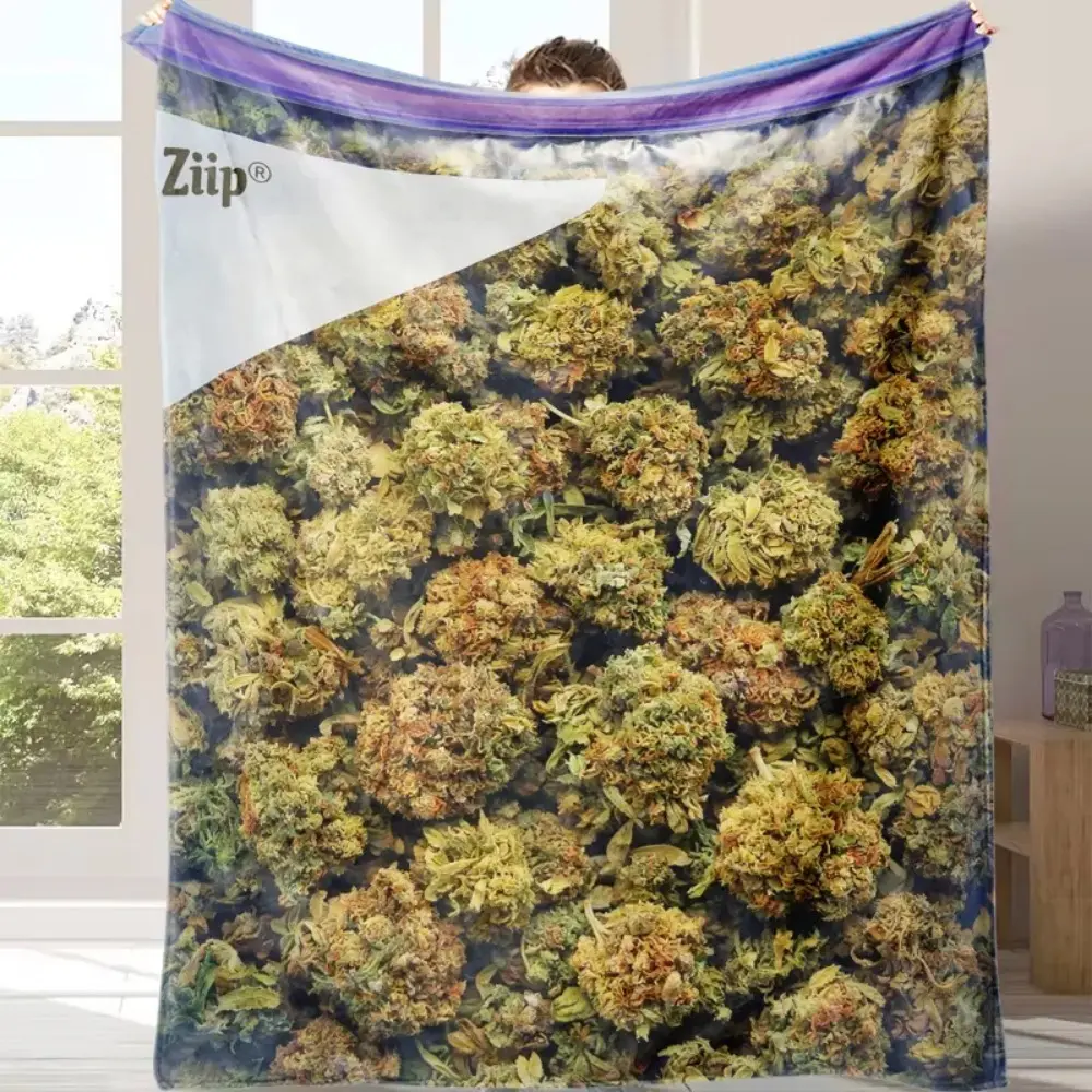 Dank Weed-Theme Blanket, Soft Flannel Throw for Home Office Car, Art Decor Gift for Plant Lovers  is The Perfect Gift for and lovers Soft Warm Cozy Throw for Bed Sofa Nap Travel Cute Home Decor Suitable for giving as gifts to friends, parents and children