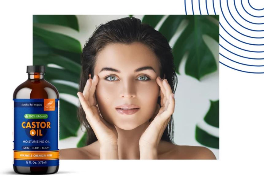 【Sandhus】Scalp Stimulator, Castor Oil, Herbal Blend for Thicker Hair and Better Skin, Comfort Hair Care Vitamin Oil, Multi-functional Strengthening & Smoothing Hair Care Liquid