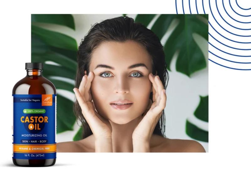 【Sandhus】Scalp Stimulator, Castor Oil, Herbal Blend for Thicker Hair and Better Skin, Comfort Hair Care Vitamin Oil, Multi-functional Strengthening & Smoothing Hair Care Liquid