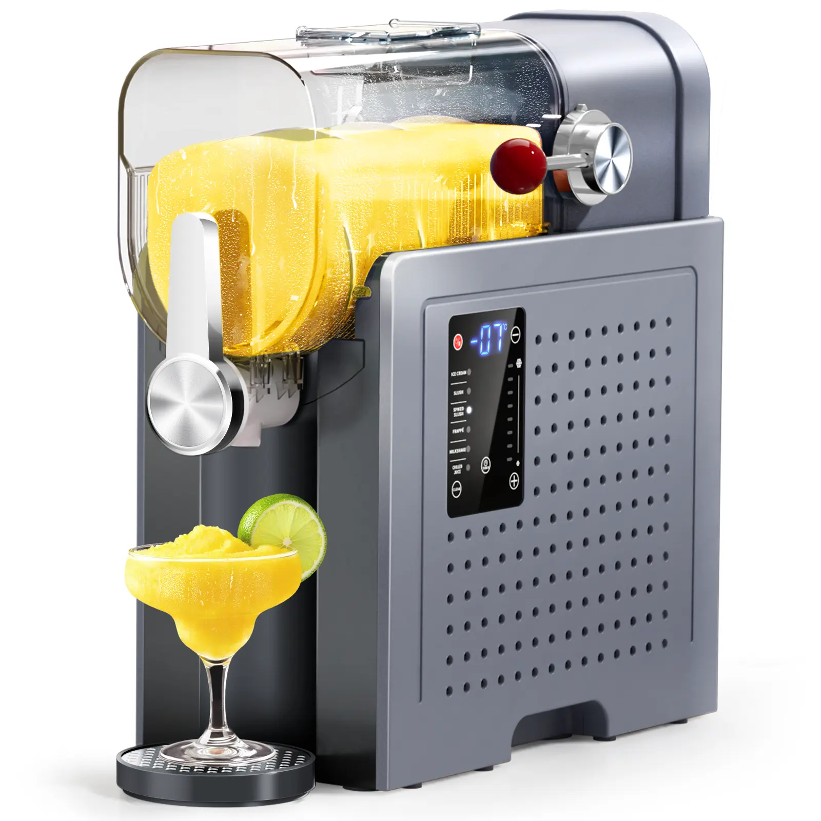 6-in-1 Intelligent Blender Slushie & Ice Cream Maker Combo - Household Specialty Kitchen Appliance with Automatic Self-Wash Tech, Instant Drink Prep, Creativity Support, Year-Round Frozen Drink Making Capability