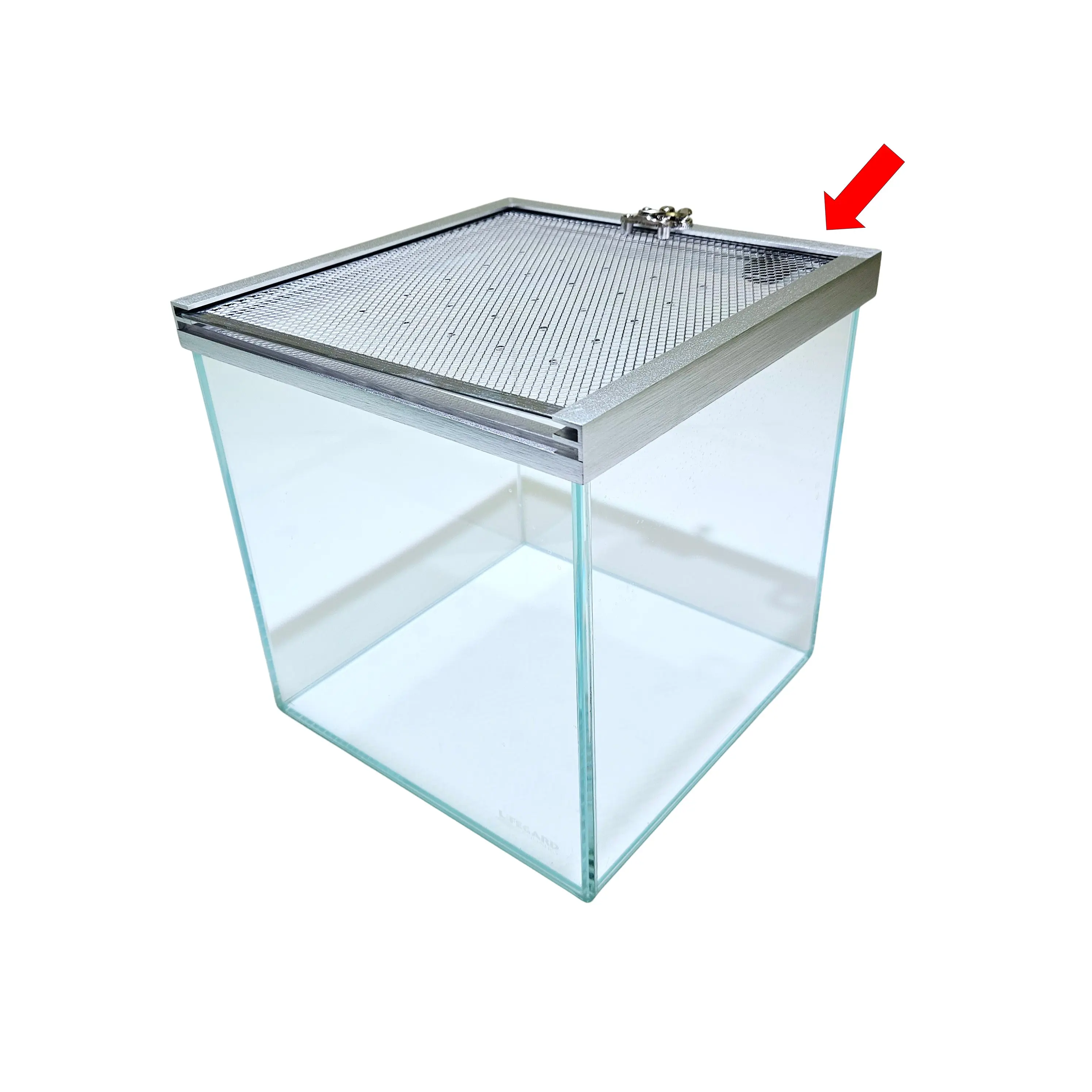 Minimalist Modern 2-Gal Nano Cube Aquarium Lid - Fish Tank Cover with Interchangeable High-Clarity Acrylic Screen, Metal Mesh Screen for Customizable Selection