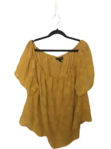 Lane  Bryant Textured Off The Shoulder Mango Majito Women's Blouse Sz 20