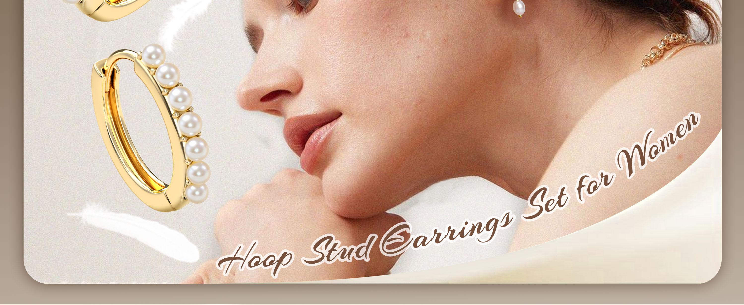 ORAZIO Hypoallergenic 14K Gold Plated Surgical Steel Gold Hoop Earrings with CZ Pearl Opal Dangle Huggie Set for Cartilage Stacks 20G Piercing ORAZIO Hypoallergenic 14K Gold Plated Surgical Steel Gold Hoop Earrings with CZ Pearl Opal Dangle Huggie Set for Cartilage Stacks 20G Piercing