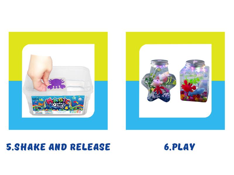 Kiditos Magic Water Elf 5 Packs Powder Refill,Aqua Fairy Water Gel Kit Powder Refill