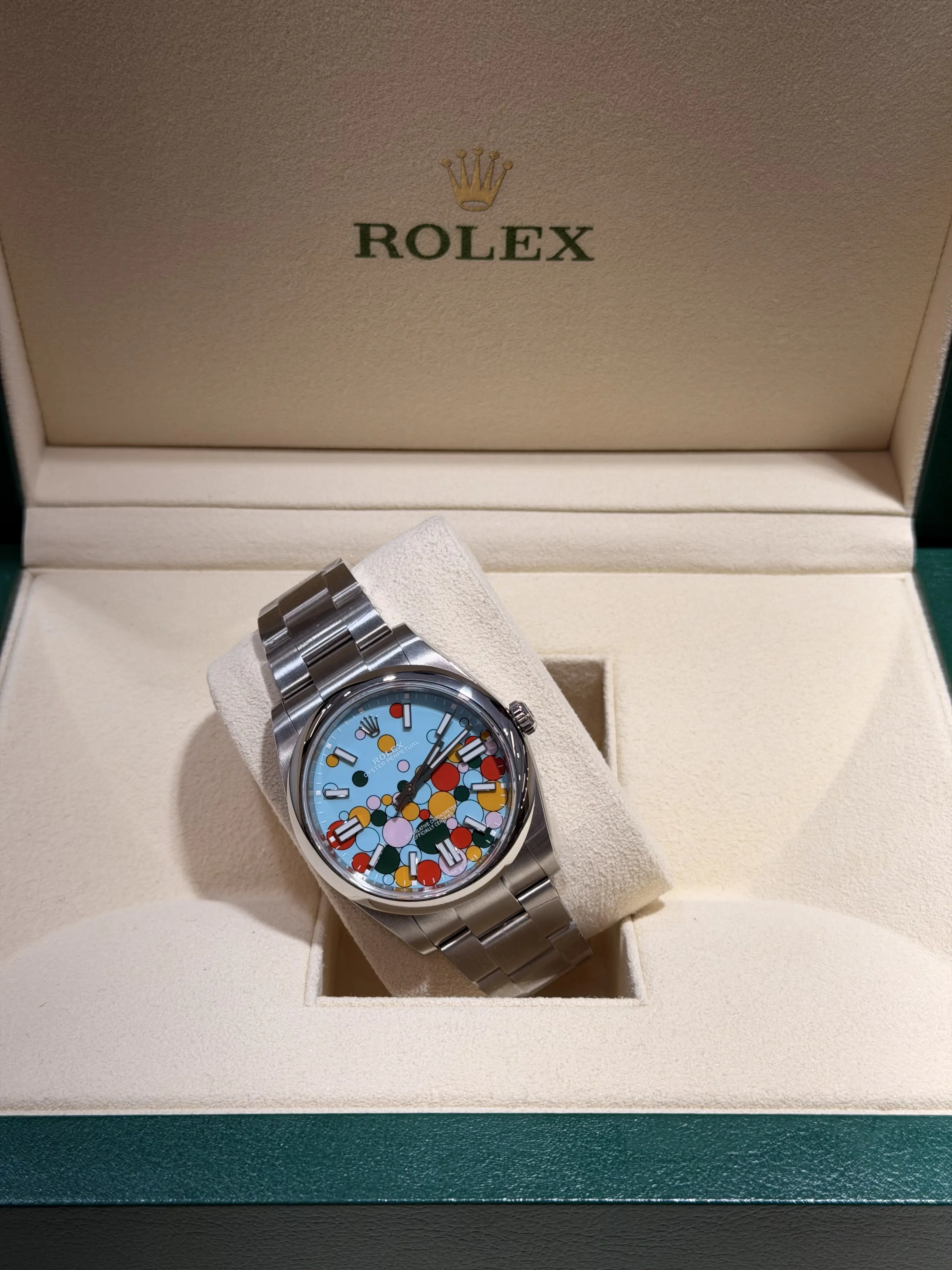 Rolex OP 41 mm Celebration Dial Stainless Steel Watch