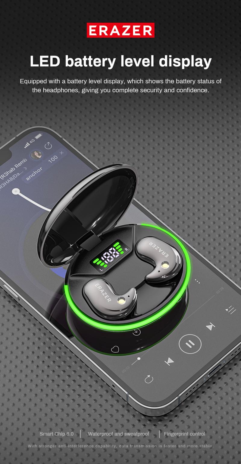 ERAZER XF58 Mini Invisible Headphones Bluetooth 5.4 True Wireless In-Ear Earphones sport Audio Sleeping Earbuds audifonos bluetooth wireless headphones noise cancelling headphones gamingheadset