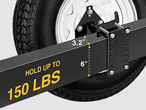 Nilight Spare Tire Carrier 3-Nuts Design Boat Trailer Carrier Bracket Utility Trailer Accessories Fits 4 & 5 & 6 Lugs Trailer Wheels on 4" 4.5'' 4.75'' 5'' 5.5''and 6''Bolt Patterns 150 Lbs Nilight Spare Tire Carrier 3-Nuts Design Boat Trailer Carrier Bracket Utility Trailer Accessories Fits 4 & 5 & 6 Lugs Trailer Wheels on 4" 4.5'' 4.75'' 5'' 5.5''and 6''Bolt Patterns 150 Lbs