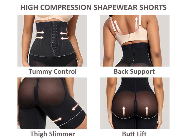 FeelinGirl Shapewear Tummy Control Shapewear Shorts Butt Lifting Panties Breathable Womenswear Fits