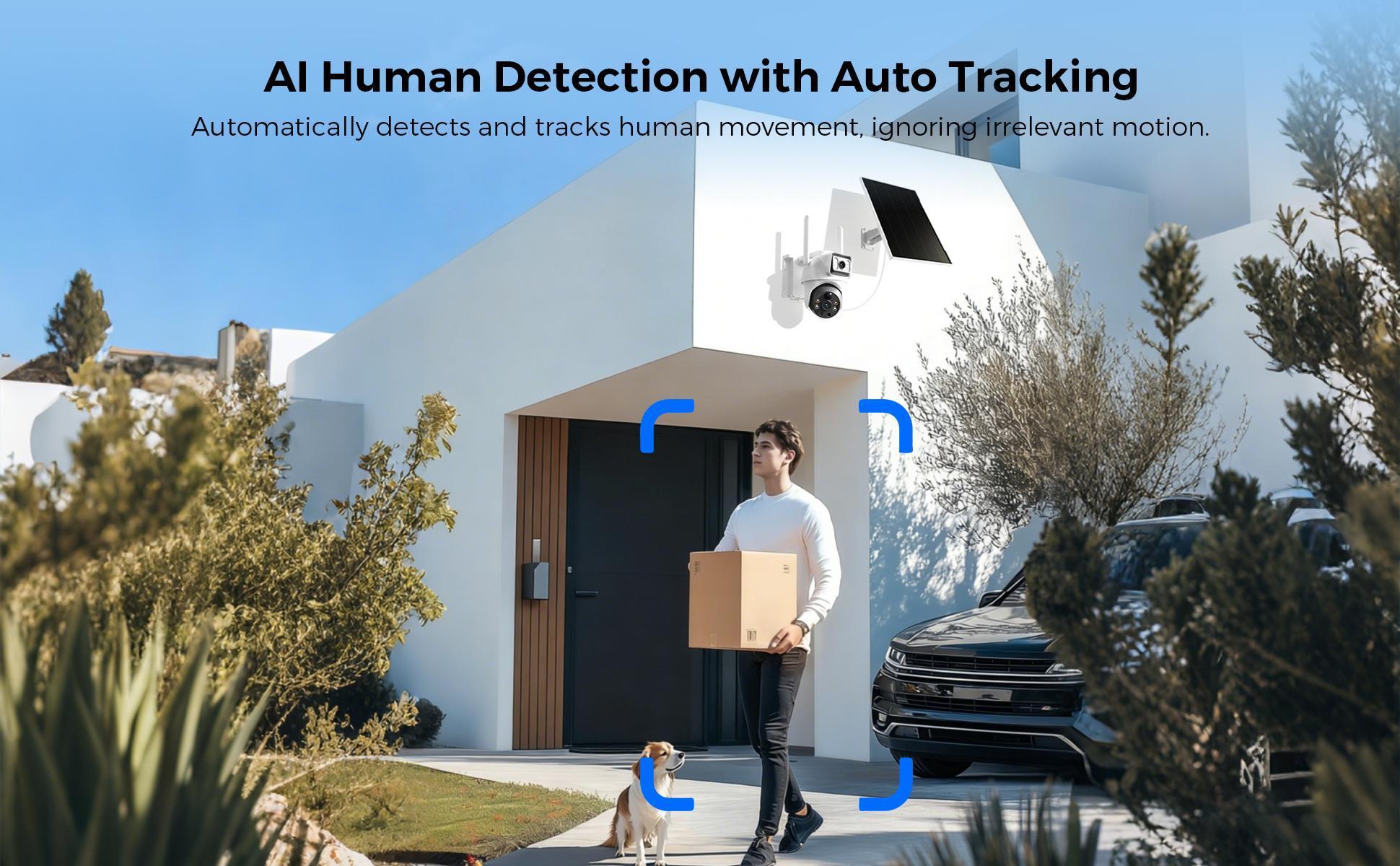 [March New Drops] MIRO BP9 4G LTE Solar Security Camera Outdoor – Dual Lens PTZ 360° Pan Tilt, Wireless No WiFi Needed, Remote App Viewing, Motion Detection Alerts, Night Vision, Weather Resistant, Home Farm RV Jobsite Monitoring