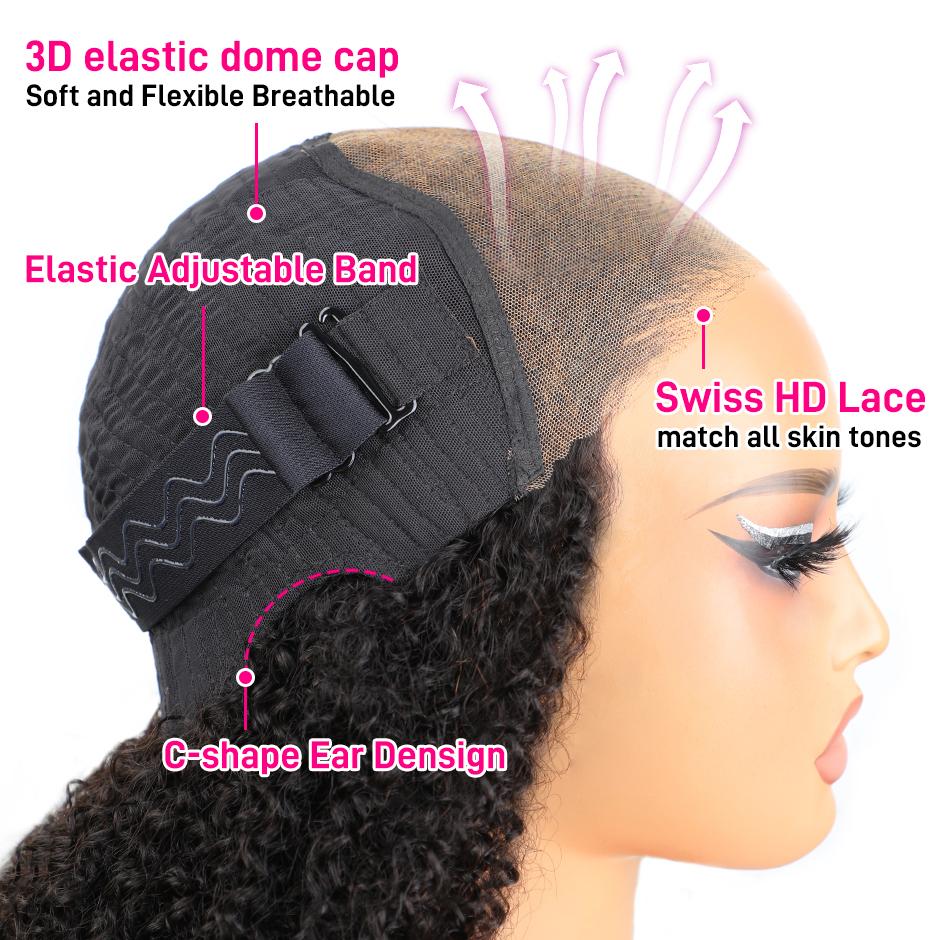 FORGIRL FOREVER Afro Curly Wear And Go Wig 7x5 Pre Cut Pre Bleached Knots Glueless Wig Quick Install Afro Curly Lace Closure Wig For Women FORGIRL FOREVER Afro Curly Wear And Go Wig 7x5 Pre Cut Pre Bleached Knots Glueless Wig Quick Install Afro Curly Lace Closure Wig For Women