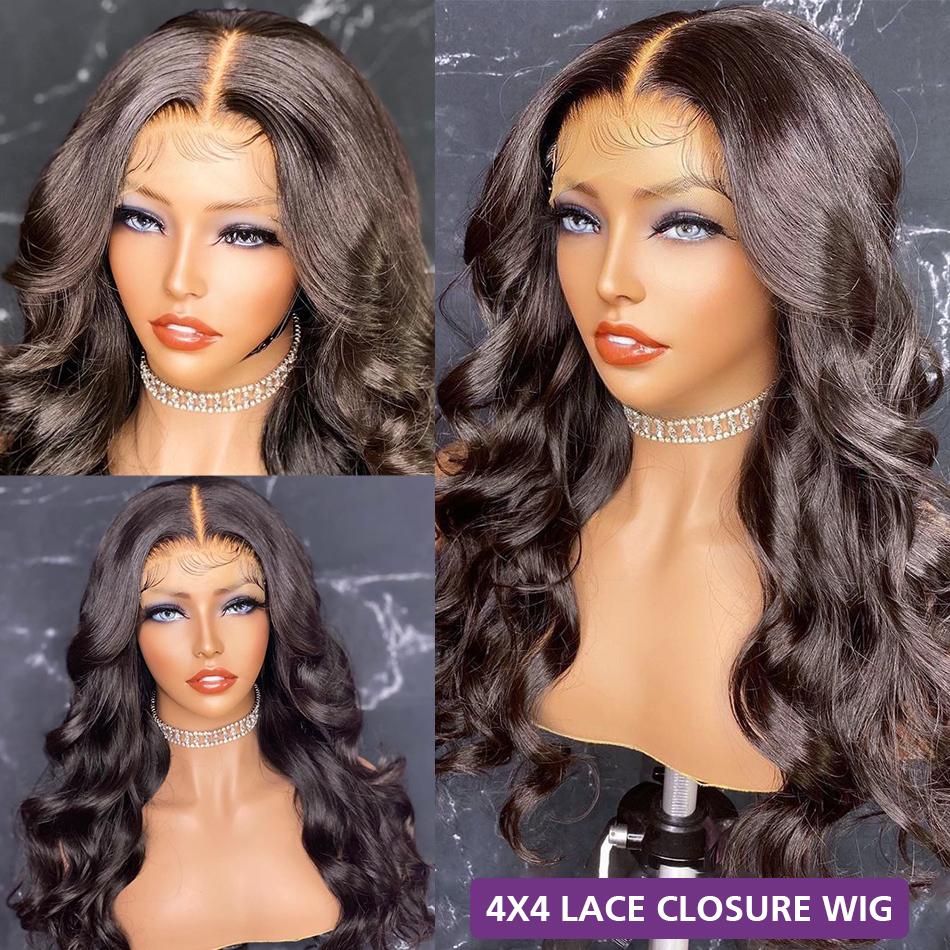 Bling Hair Brazilian 13x4 Body Wave Transparent Lace Frontal Wig Pre-Plucked 13x6 Lace Front Human Hair Wigs 180 Density 4x4 Lace Closure Body wave Wig For Women