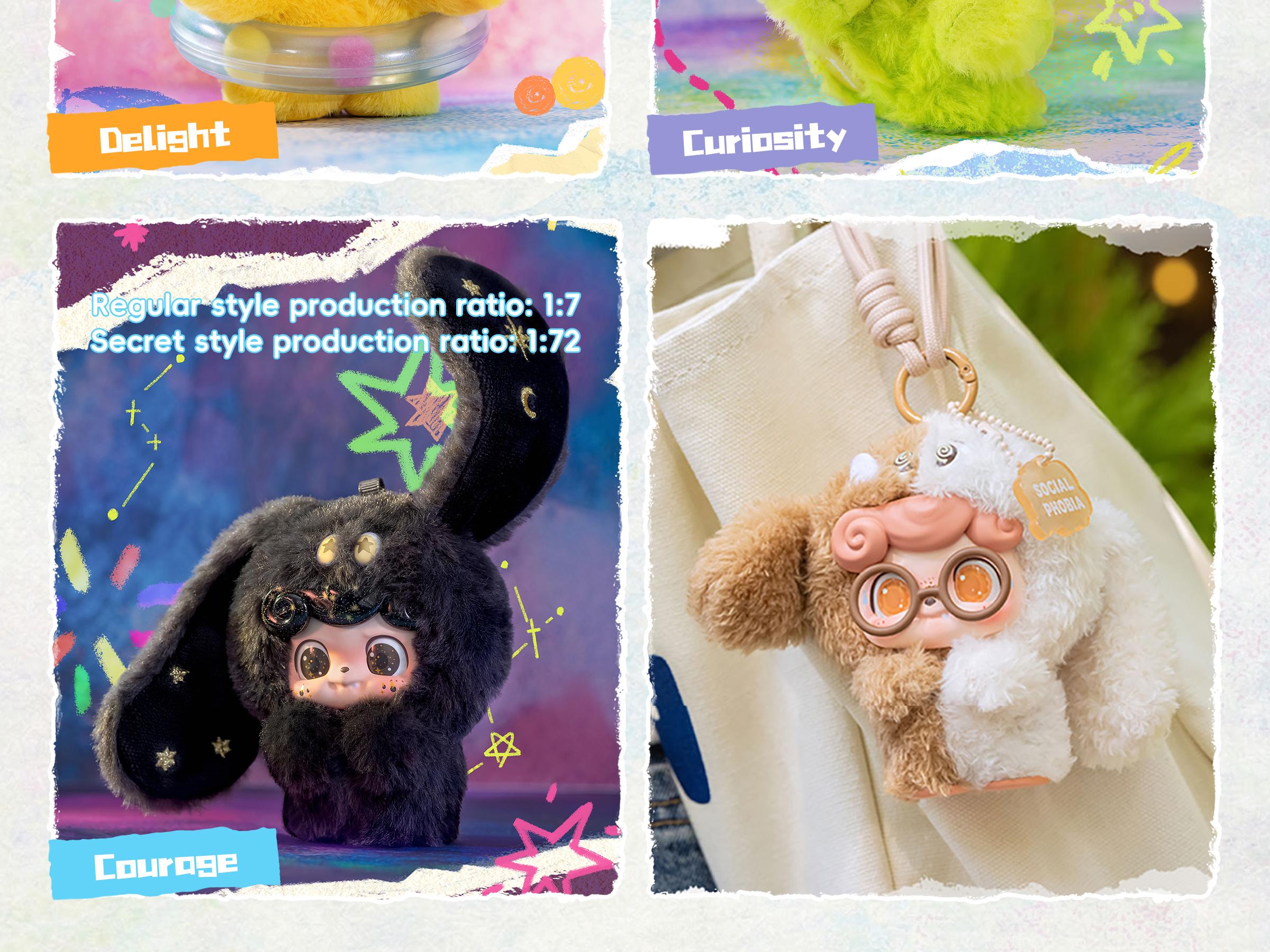 Miniso Q Baby Emotional Hairy Monster Series Blind Box - Charming Plush Blind Box Doll, Great Choice for Gifting to Friends