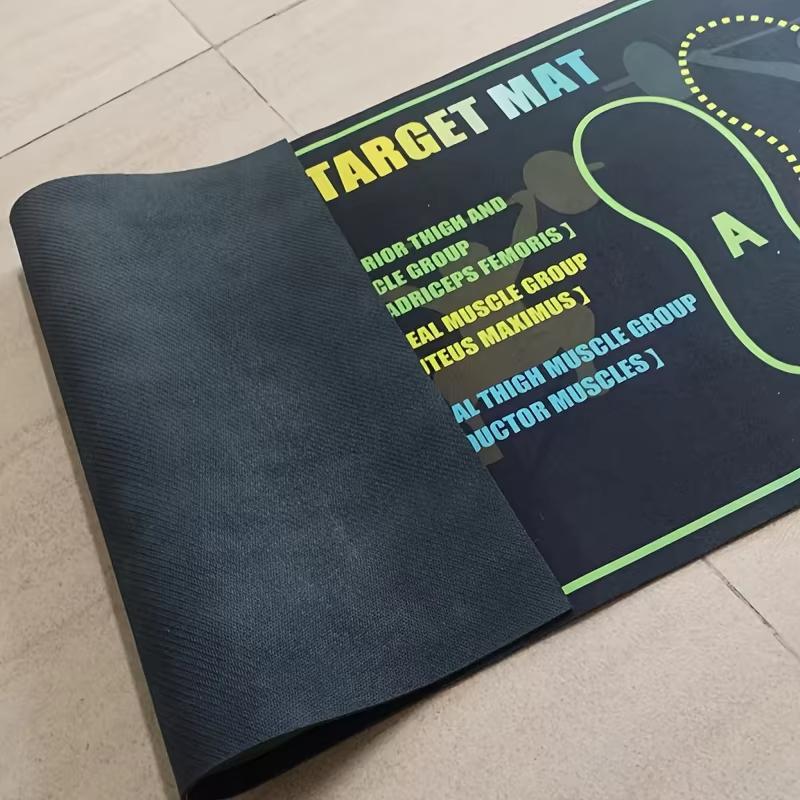 Durable Squat Exercise Mat with Visual Step Positions and Knee Placement for Targeted Muscle Workouts Supportive Padding Foldable Gym Accessories Gym Floor Mat Home Gym Mat Lightweight Mat