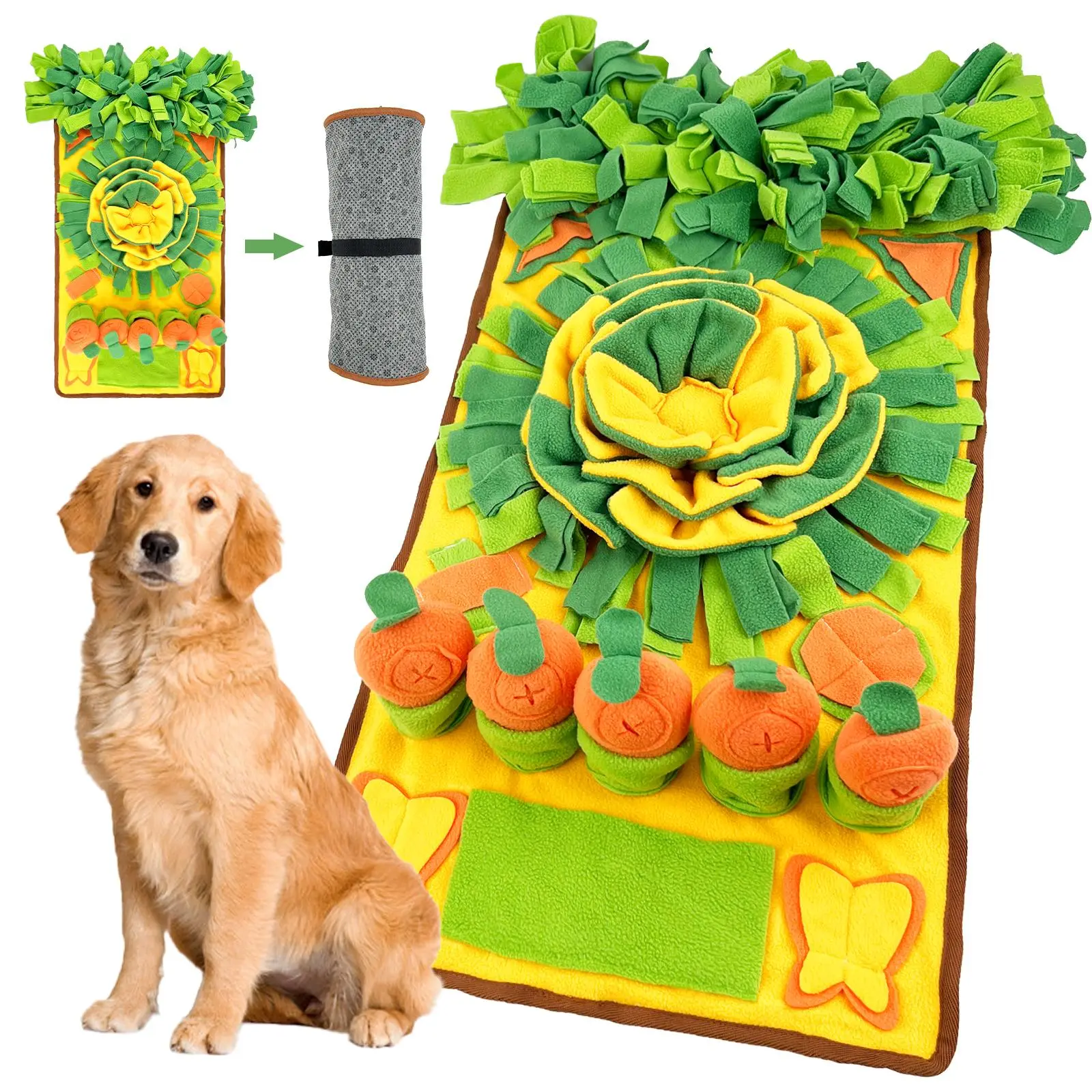 Pet Sniff Mat Slow Feeding Training Blanket with Built-in Sound, Attracts Pet Attention, Food Slow Feeder, Suitable for Small Medium Dogs Slow Feeder