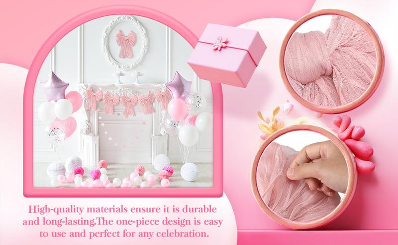 Easter Bow Garland Pastel Fluffy Tulle Satin Bow Banner Bunny Ear Plaid Pink Bow Garland Cute Hanging Wreath Garland for Mantle Fireplace Wall Door Mantel Decor, Spring Indoor Outdoor Home Table Backdrop Easter Decor 2026 Festive Party Supplies & Gifts