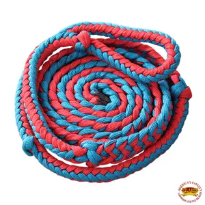 1" X 8Ft Hilason Braided Poly Barrel Reins Horse Racing Flat Grip Knots