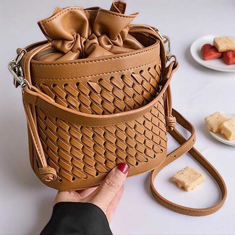 A22 Woven Bucket Crossbody Bag | Casual Texture, Everyday Ease