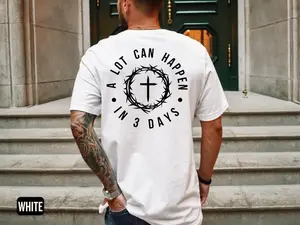 [Sale off up to 50%] Christian Easter Tshirt, Men's Tee, Unisex Shirt, Religious Holiday Top, Scripture Tee, Resurrection Sunday Shirt