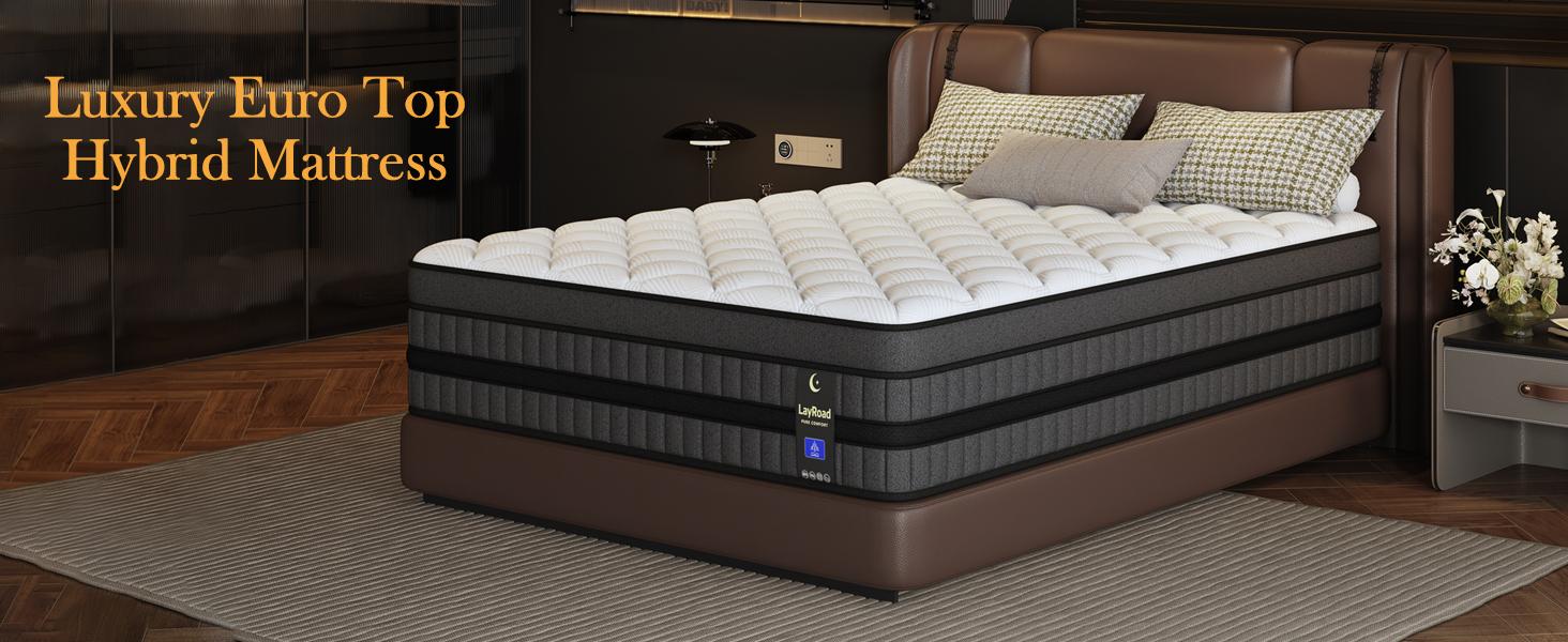 LayRoad 12/14 Inch Twin Full Queen King , Hybrid Memory Foam Mattress in a Box | Pocket Spring + Zoned Support | Soft and Comfortable, Pressure Relief, Medium Firmness, CertiPUR-US Certified(mattresses | queen size mattress | full size mattress) LayRoad 12/14 Inch Twin Full Queen King , Hybrid Memory Foam Mattress in a Box | Pocket Spring + Zoned Support | Soft and Comfortable, Pressure Relief, Medium Firmness, CertiPUR-US Certified(mattresses | queen size mattress | full size mattress)