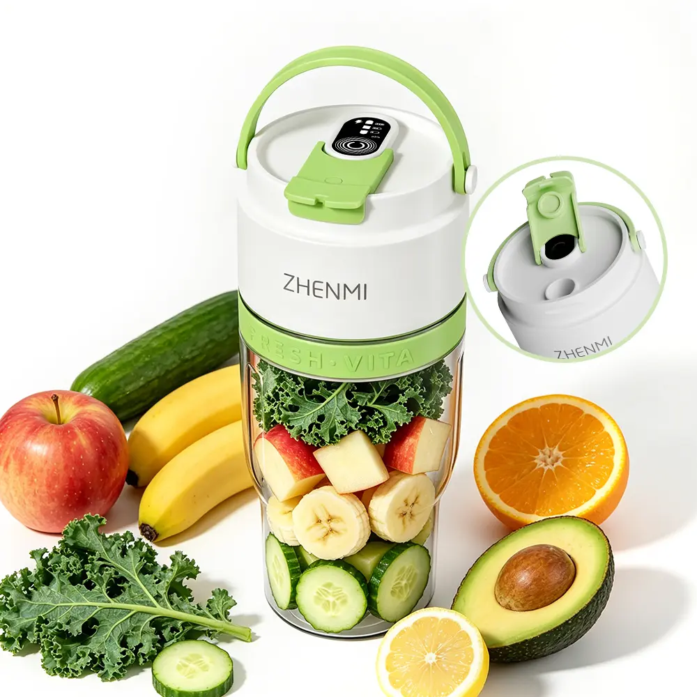 [New Arrival] ZHENMI J27 24oz Cordless Blender, BPA-Free Portable Ice Crusher, USB-C Rechargeable, Lightweight & Dishwasher-Safe, Fits Cup Holders & Backpacks – New Launch, Limited Stock with Special Pricing