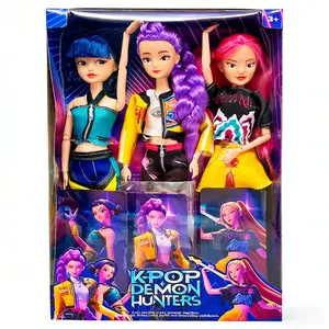 K-POP Demon Hunters Doll, Lummi and Zoi Vinyl Figurine Toy, Collectible Kpop Idol Action Figure, Cute Demon Hunter Character Doll, Fun Plush Alternative for Kids and Fans, K-Pop Merchandise Gift