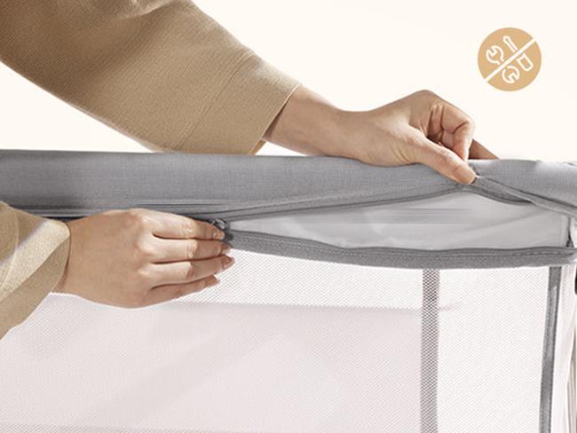 HARPPA Baby Bassinet 2-in-1 Cuddly Lite &Bedside Sleeper, storage Bassinet for Baby with Wheels & Storage Basket, Portable Crib, Breathable Mesh and Mattress, Height Adjustable