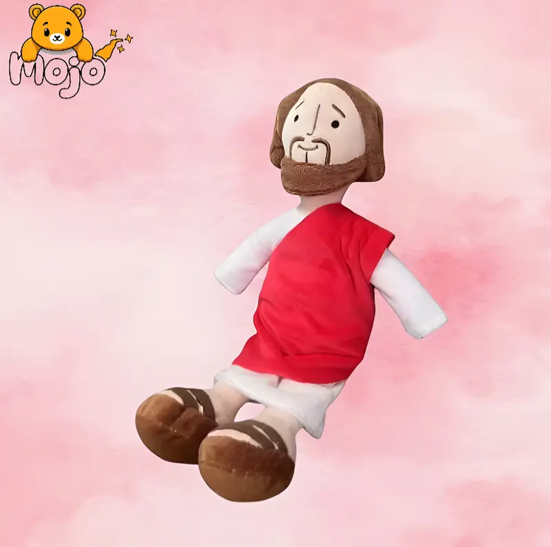 Blue and Red Jesus Plush Pillow, Soft and cuddly stuffed toy for kids and adults, lovely plush gift, reigious thanksgiving easter christian baptism gifts, christmas decorations, my first addiction toys, stuffed toys for adults, thanksgiving gift set