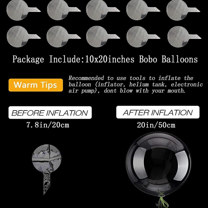 40 Pcs Bobo Balloons Transparent Bubble Bobo Balloon Party Bobo Balloons Clean Bobo Balloons for Christmas Wedding