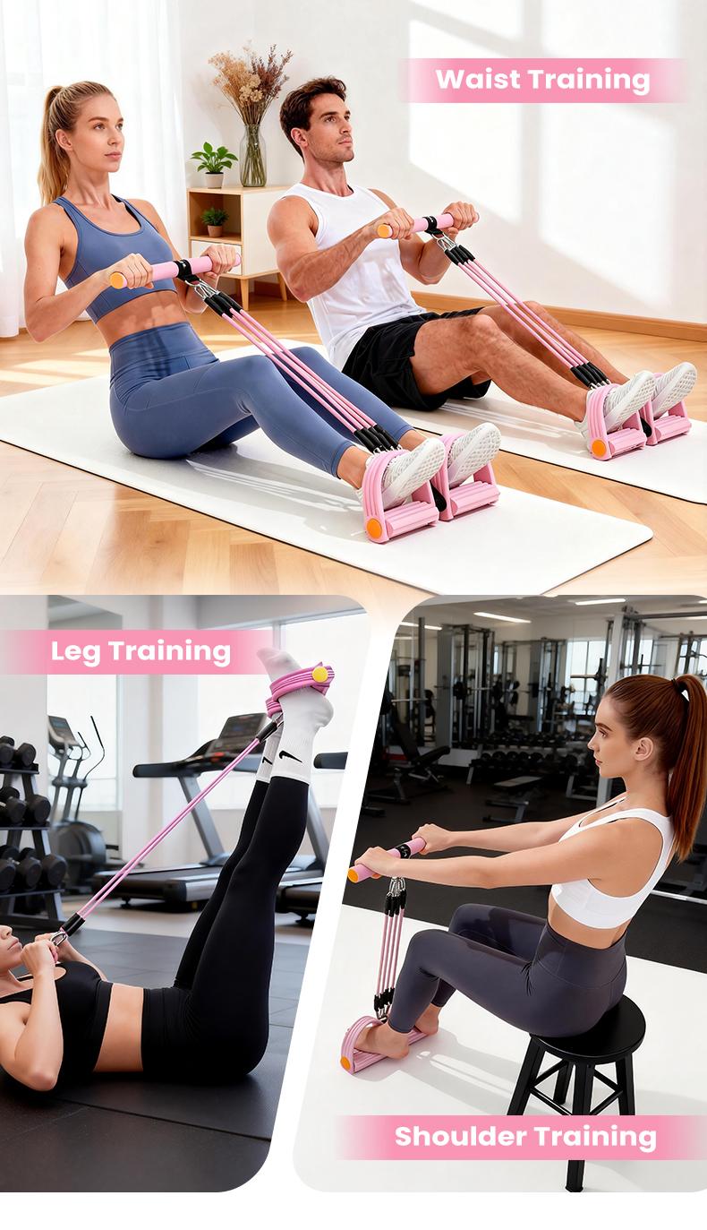 Relife Sports Upgraded Adjustable Elasticity Pedal Resistance Bands with Handles, Manual Tension Training Pedal, Multifunction Pedal Resistance Band Elastic Pull Rope Fitness, Full-Body Workout at Home Gym, Exercise Sit-up, Yoga, Abdominal Training Relife Sports Upgraded Adjustable Elasticity Pedal Resistance Bands with Handles, Manual Tension Training Pedal, Multifunction Pedal Resistance Band Elastic Pull Rope Fitness, Full-Body Workout at Home Gym, Exercise Sit-up, Yoga, Abdominal Training