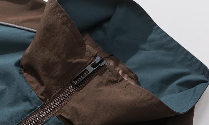 Spring Men's Trendy Brand Vintage Colorblock Patchwork Stand Collar Jacket, Unisex Streetwear Loose Fit Couple Coat, Men's Trendy Brand Relaxed Fit Sleeveless Zip-Up Cardigan, Suitable for Men's Everyday Wear