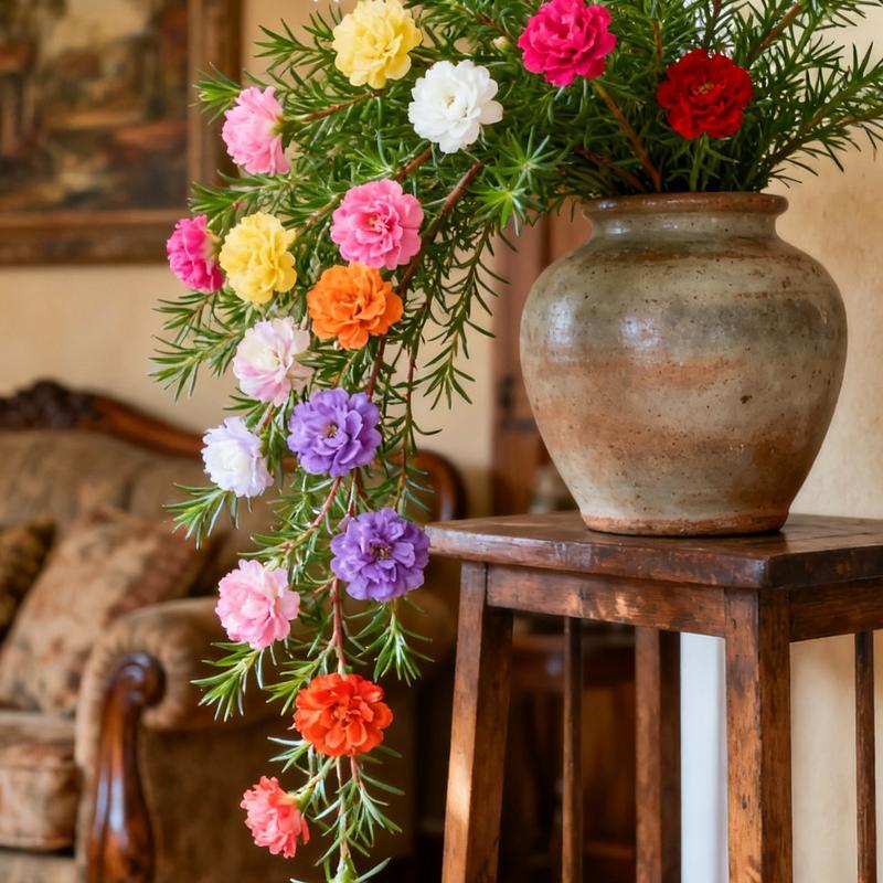 10000 pcs Mix Moss Rose Seeds Planting Ornaments Perennial Garden Simple to Grow Pots Gifts