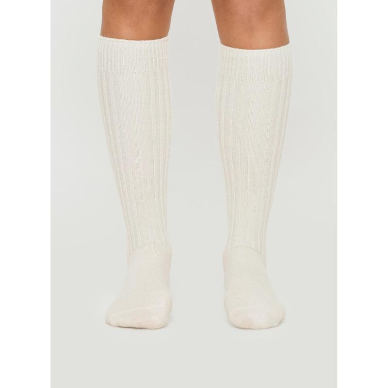 Boderline Knee High Socks White