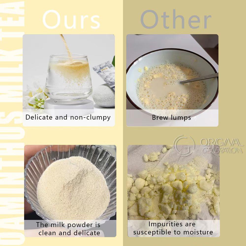 BOGO Jasmine/Osmanthus Milk Tea With Forest Thermos 2 Cartons220g×2,(22g×10packs)×2, With Summer Jasmine Milk Powder From New Zealand Green Tea Powder