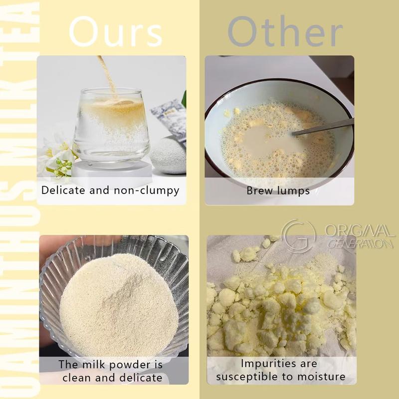 BOGO Jasmine/Osmanthus Milk Tea With Forest Thermos 2 Cartons220g×2,(22g×10packs)×2, With Summer Jasmine Milk Powder From New Zealand Green Tea Powder