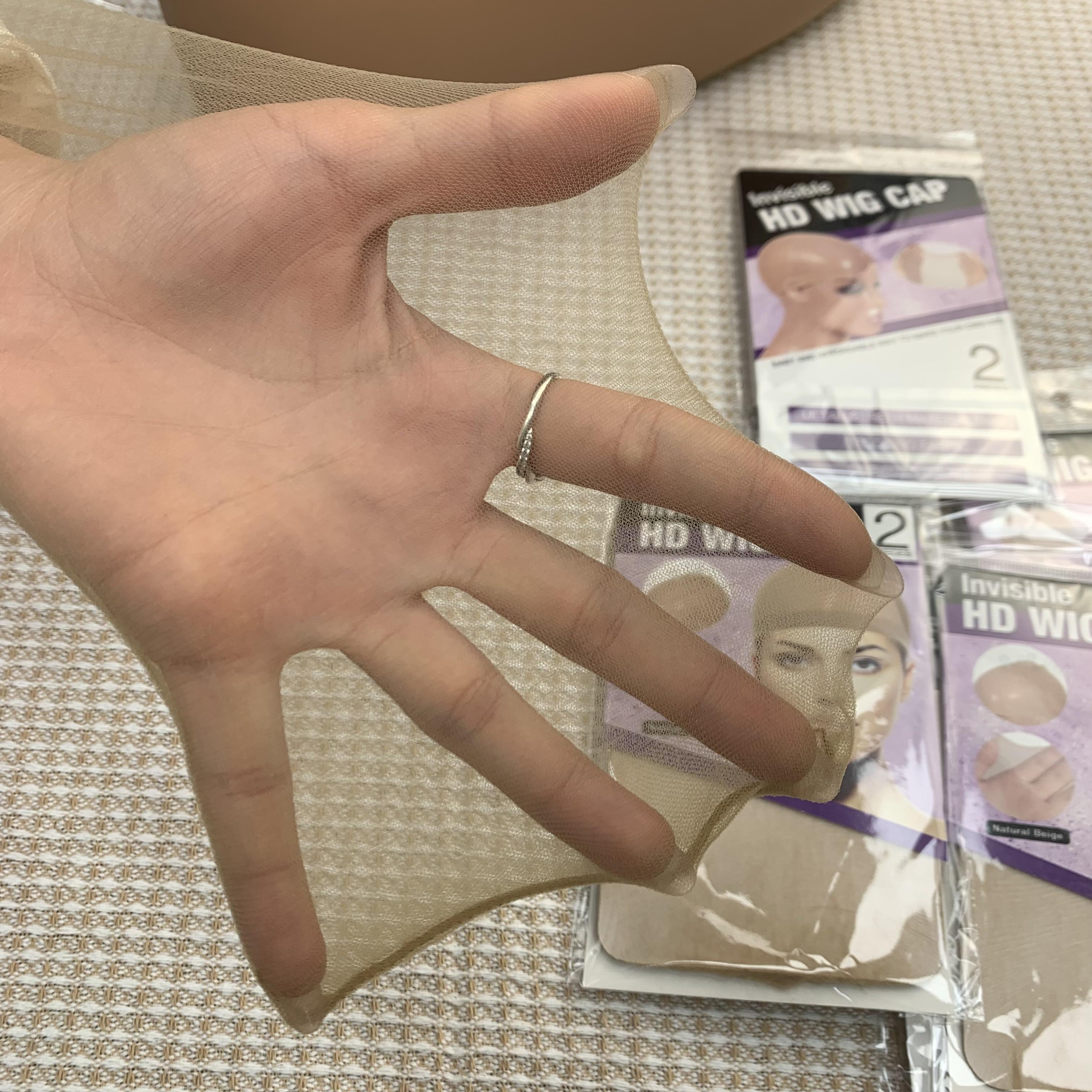 HD Wig Caps 5 Packages 10pcs - Light Brown Elastic Medium Nylon Stocking Caps for Cosplay, Breathable Wig Caps for Comfort and Style