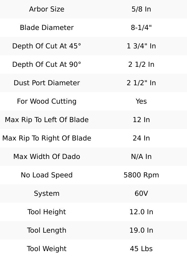 DeWalt DCS7485B 60V MAX FlexVolt Brushless Table Saw Bare Tool