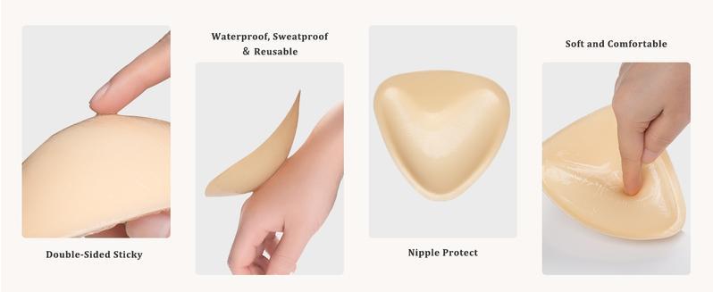 Push Up Sticky Inserts Ultra Lift Double Side Adhesive Bra Pads for Women Snowy Reusable Instant Boost Enhancers for Swimsuits Sports Bra8 Daily Wear Summer Bralette Womenswear Love