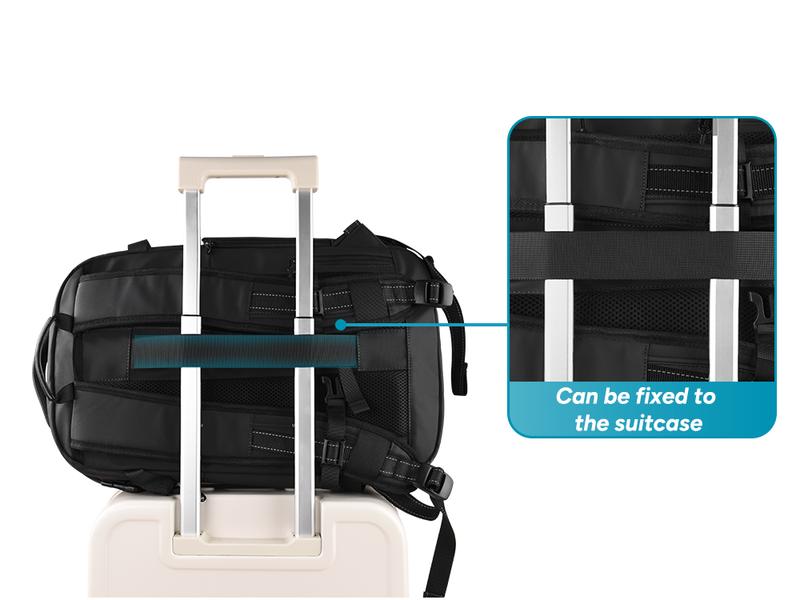 travel inspira, Carry-on Travel Backpack, 55L Expandable Vackpack with Vacuum Compression, Anti-theft Travel Bags with Electric Pump,Travel Essentials