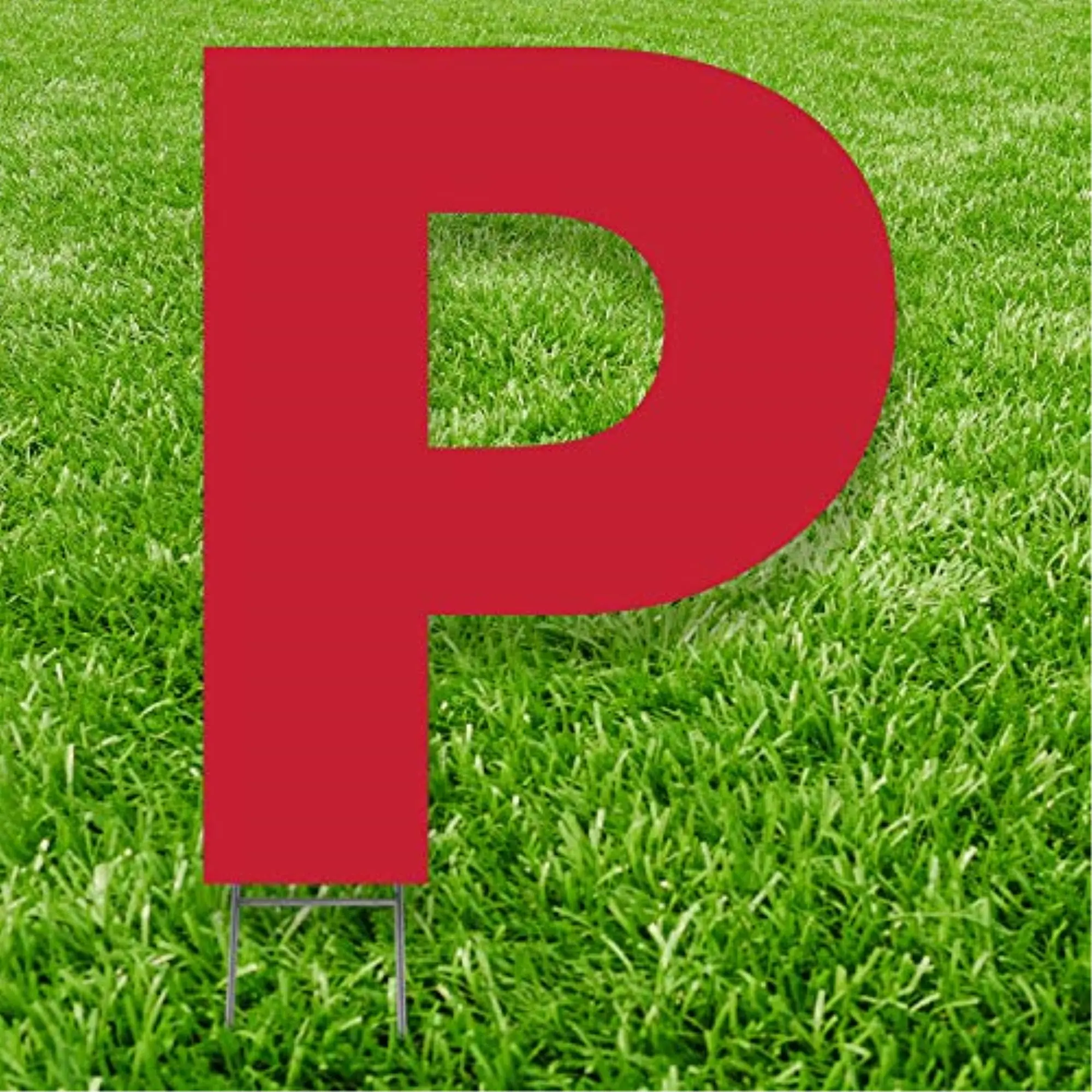 Advanced Graphics 3258 20 x 15 in. Letter P Yard Sign, Red
