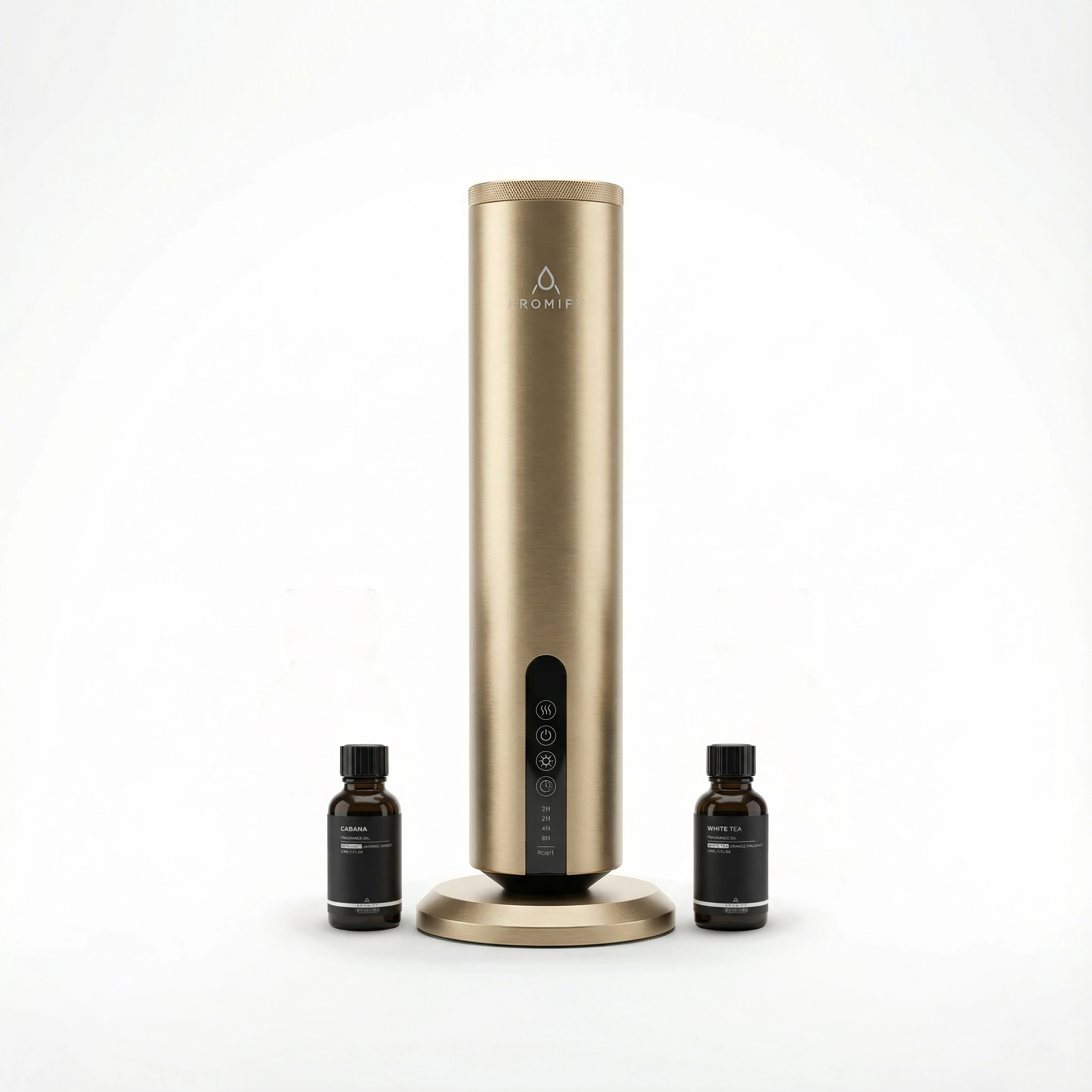 Aromify Breeze Wireless Starter Kit Diffuser, Cordless, Wireless, Rechargeable, Bluetooth App Control, 60ml Oil Starter Kit, Gold Color, Home, Spa, Office, Aromatherapy, Non GMO, Safe for Pets & Kids, 1200 Sq Ft Coverage, Gift Set