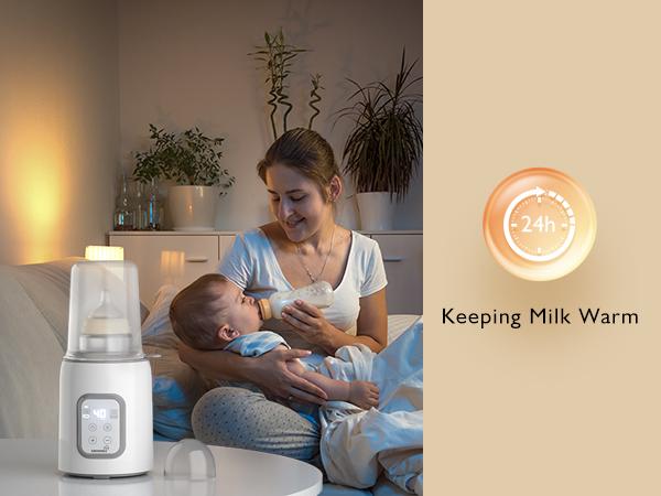 Grownsy 8-in-1 Baby Bottle Warmer with Timer, Fast Milk Warmer for Breastmilk or Formula, Accurate Temp Control, Fits All Bottles