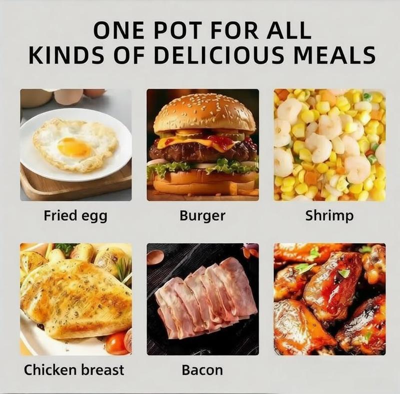 Non-stick 4-Hole Egg Frying Pan with Wooden Handle Granite-Style Breakfast Skillet for Eggs Omelets Toast Pancakes & Crepes Easy-Clean Multifunctional Kitchen Gadget Compact Gift Idea Cookware Aluminium