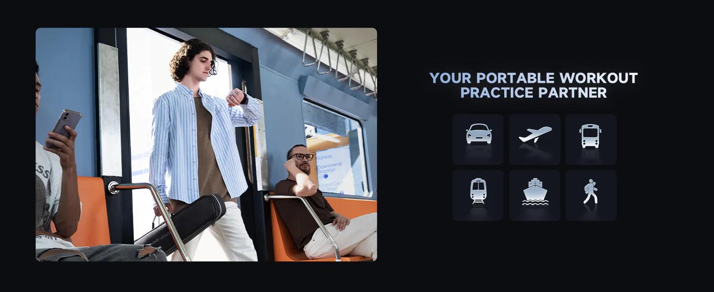 Donner HUSH-X Electric Guitar Kit - Featherlight Headless Guitar, Great for Travel and Practice, Mahogany Solid Body with Easy Assemble Stands, Gig Bag, All Accessories, Natural