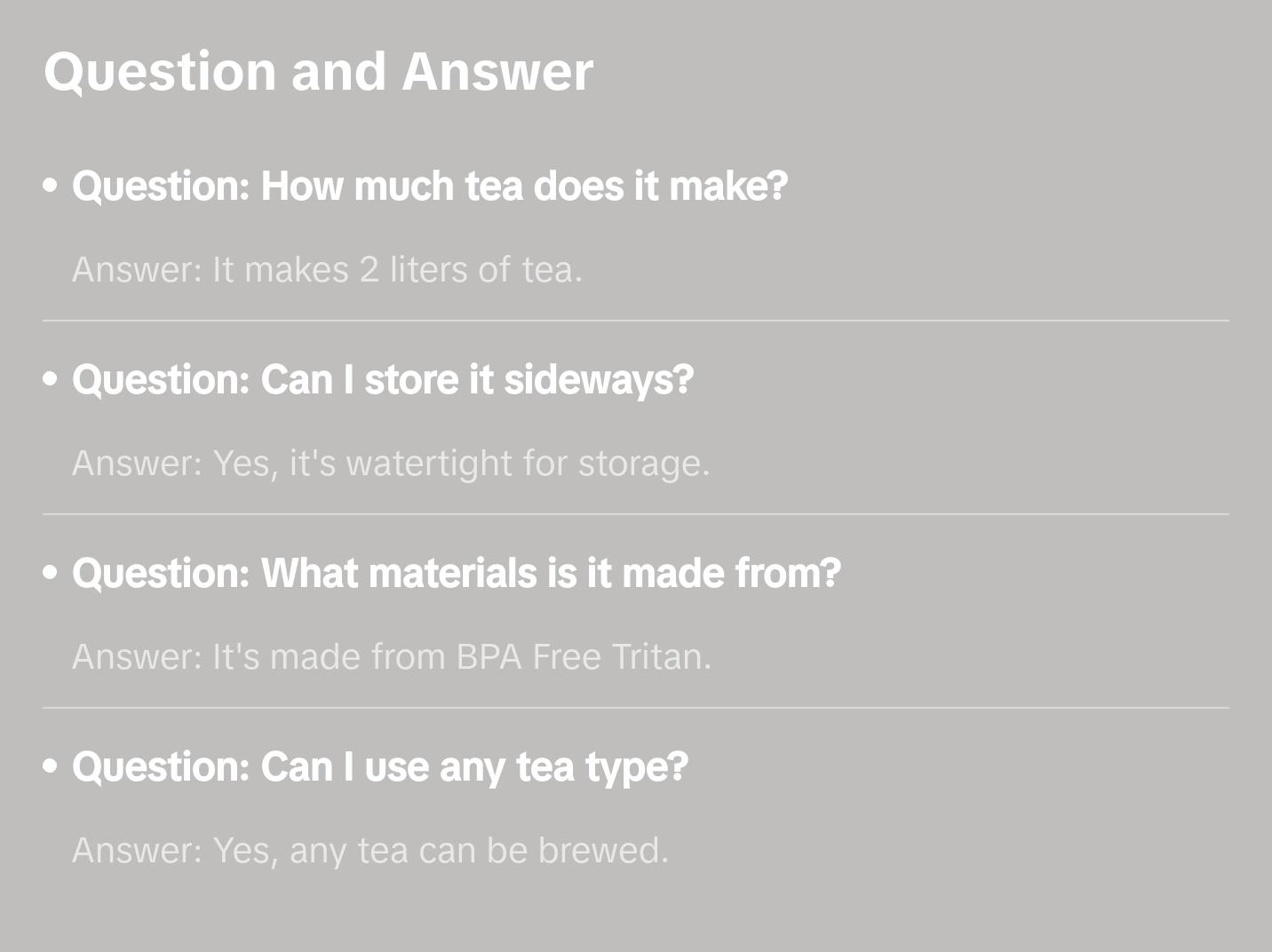 Cold Brew Tea Pitcher - 2L