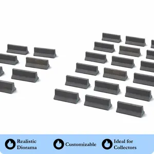 1/64 Scale Jersey Barriers – Pack of 24 | Ready to Paint | Perfect for Hot Wheels & Matchbox Displays