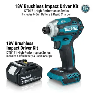 DTD171 18V Lithium Brushless Impact Driver electric wrench cordless repair lug nuts