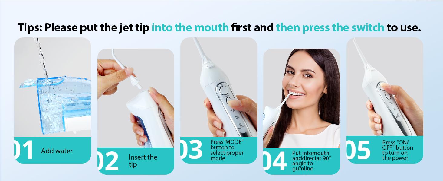 COSLUS CX20 Water Flosser Teeth Pick: with Lightweight Handle,HandlePortable Cordless Oral Irrigator,Includes Five Nozzle(Tongue Cleaner),Rechargeable Travel Irrigation Cleaner IPX7 Waterproof Electric Flossing Machine for Teeth Cleaning,White COSLUS CX20 Water Flosser Teeth Pick: with Lightweight Handle,HandlePortable Cordless Oral Irrigator,Includes Five Nozzle(Tongue Cleaner),Rechargeable Travel Irrigation Cleaner IPX7 Waterproof Electric Flossing Machine for Teeth Cleaning,White