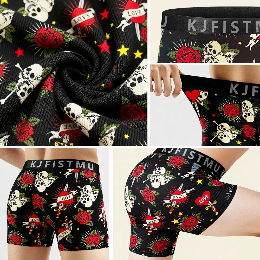 KJFISTMU Menswear 5-Pack Boxer Briefs Set Cool Breathable Moisture-Wicking Anti-Chafing Viscose Bamboo Fiber Ultra-Soft Elastic Year-Round Sports Casual Socks Gym