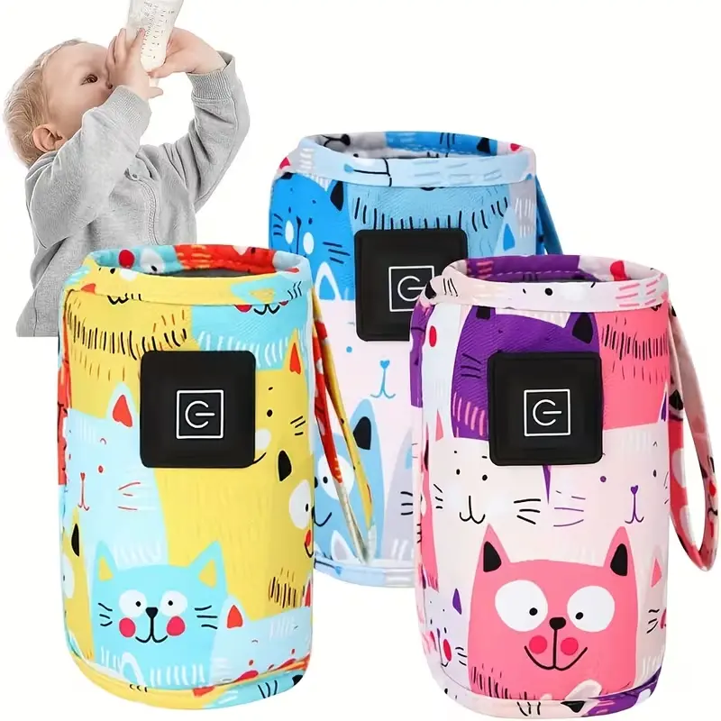 A Portable Bottle Warmer with Three Household Temperature Settings, Perfect for Outdoor Activities. Portable Design, Essential Travel Accessory, Modern Accessories, Durable Structure, High-quality Heater, Temperature Control, Travel Bottle Warmer